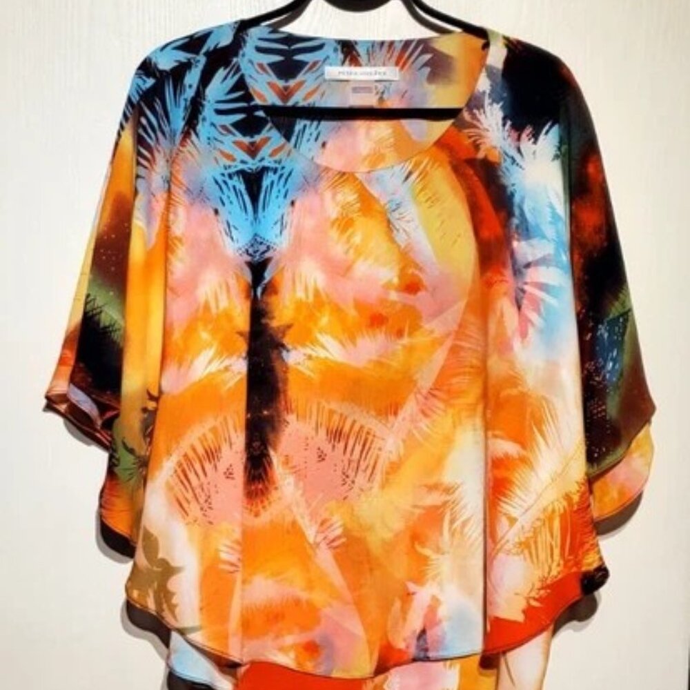 Peter Nygard Organic Blend - Mid Sleeve Blouse Fits Large - Mint As New
